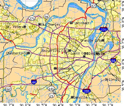 west county st louis map